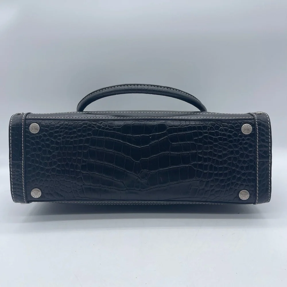 Michael Kors Vintage Croc Embossed Women's Large Handbag B-0806 Metal Studs‎